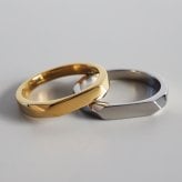 ステンレス 細身 印台リング シンプル シグネットリング メタリック ゴールド シルバー 指輪 プチプラ 高見え 大人 可愛い レディース 女性 金属アレルギー対応