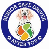 カーサイン 高齢者マーク SENIOR SAFE DRIVER イングリッシュセター ステッカー シール 直径13cm 肉球 日本製 車