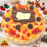 クリスマス生乳アイスケーキ【4～7号】 ［クリスマスケーキ クリスマスデコレーション クリスマスフルーツケーキ］