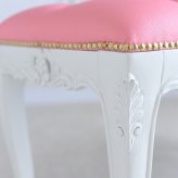 チェア 椅子 スツール 姫系 トリノ リヨン 幅82cm ベンチ 合皮 ホワイト アンティーク調 ロココ調猫脚 ヨーロピアン 輸入家具 オシャレ ピンク プリンセス クラシック かわいい 北欧 新生活