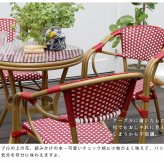 ガーデンテーブル ラウンドテーブル単品販売「プレジール」 簡単組立 PEラタン テラス 庭 レッド ブ アルミ モダン ラウンド イングリッシュガーデン ファニチャー シンプル 欧州 インテリア 家具 ガーデン カフェ 屋外テーブル 新生活