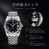 自動巻き腕時計 メンズ 40代 オマージュウォッチ 機械式 手巻き 36mm ローマ数字インデックス 日付 CORGEUT 2029