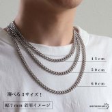 ステンレス 喜平ネックレス チェーンネックレス 幅5タイプ 長さ3サイズ シルバー 6面カット 細身 太め 極太 シンプル 重厚感 普段使い メンズ 男性 金属アレルギー対応