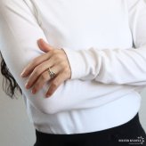 クロスラインリング シンプル シルバー レイヤードリング 存在感 フリーサイズ レディース 女性 指輪