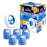P＆G ( ファブリーズ )　W消臭　トイレ用消臭剤+抗菌　ウルトラ・フレッシュ・シャボンの香り　詰め替え入りケース1個　6.3ml ＋ 詰め替え5個 6.3mL )　計6回分　まとめ買い・ストック　#78159