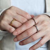 ステンレス 福リング 色んな字体 文字 刻印 甲丸リング ゴールド シルバー ピンク 指輪 プチプラ 高見え ユニーク 縁起 レディース 女性 金属アレルギー対応
