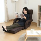 4WAY座椅子 グレー・ブラウン・ネイビー 3色展開 フロアチェア リクライニング コンパクト 一人掛け おしゃれ シンプル 新生活 家具 インテリア 不二貿易