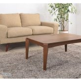 こたつテーブル ウォルナ Mサイズ 幅90×奥行60×高さ38cm KT-109 長方形 ウォールナット 天然木 ラバーウッド 石英管ヒーター510W 薄型ヒーター コード収納 布団ズレ防止 組立品 こたつ単品 コタツ 炬燵 センターテーブル 北欧 暖房