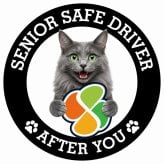 カーサイン 高齢者マーク SENIOR SAFE DRIVER ネベロング ステッカー シール 直径13cm 肉球 日本製 車