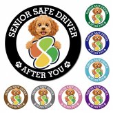カーサイン 高齢者マーク SENIOR SAFE DRIVER キャバプー マグネット 強力 直径13cm 肉球 日本製 車 ステッカー