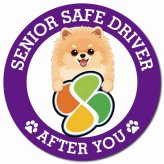 カーサイン 高齢者マーク SENIOR SAFE DRIVER ポメキー マグネット 強力 直径13cm 肉球 日本製 車 ステッカー