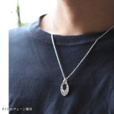ハワイアンジュエリー ネックレス シルバー ネックレス 刻印 無料 誕生石入れ可 オーバルサークル Sサイズ 全長26mm ロジウムコーティング シルバー925 ギフトラッピング可能 チェーン 長さ選べる プレゼント ハロウィン 【品番：CG-SP308】