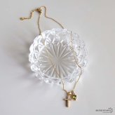 ステンレス 誕生石とパヴェクロスのネックレス 12タイプ ハート ゴールド レディース 小豆チェーン ペンダント 十字架 カラーストーン 華奢 きれいめ 大人可愛い 繊細 上品 重ね付け アクセサリー 金属アレルギー対応