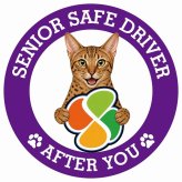 カーサイン 高齢者マーク SENIOR SAFE DRIVER オシキャット ステッカー シール 直径13cm 肉球 日本製 車