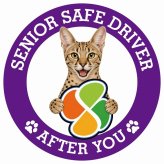 カーサイン 高齢者マーク SENIOR SAFE DRIVER サバンナ ステッカー シール 直径13cm 肉球 日本製 車