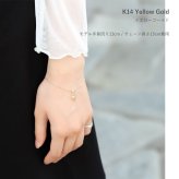 ハワイアンジュエリー ゴールド ホヌ ブレスレット 幸せ運ぶホヌ K14ゴールド チャーム K14ゴールド太1.4mmカットあずきチェーン 長さ 選べる 15cm～20cm パーツ ブランド BY THE SEA バイザシー メンズ レディース 誕生日 ハロウィン 【品番：GP116-CH1020-B】
