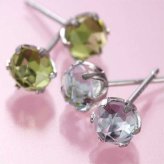 ピアス レディース K18WG ブルートパーズ ローズカット 18金 ホワイトゴールド 天然石 誕生石 アクセサリー ジュエリー シンプル おしゃれ ギフト プレゼント