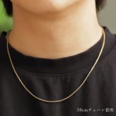 金属アレルギー対応 ネックレスチェーン あずきチェーン 純チタン ゴールドカラー 太さ約1.9mm 40cm 45cm 50cm 55cm 60cn イオンプレーティング ハワイアンジュエリー メンズ レディース 誕生日 プレゼント ハロウィン 【品番：TICH250-Y】