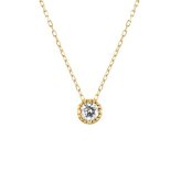 【無料ラッピング】  ヨンドシー 4℃ EAU DOUCE4℃【1月誕生石】K10 イエローゴールド ネックレス ロードライトガーネット ダイヤモンド レディース  ブランド 正規品 新品 ギフト プレゼント 人気 おすすめ 誕生日 記念日 クリスマス 送料無料