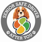 カーサイン 高齢者マーク SENIOR SAFE DRIVER イングリッシュコッカースパニエル ステッカー シール 直径13cm 肉球 日本製 車