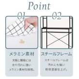 食器棚 ゴミ箱収納付き ゴミ箱上収納 ラック キッチン 隙間収納 幅91 奥行40 高さ170 レンジ台 大型レンジ対応 ゴミ箱収納 レンジラック 作業台 扉付き 木製 ホワイト ブラウン：