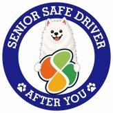 カーサイン 高齢者マーク SENIOR SAFE DRIVER サモエド ステッカー シール 直径13cm 肉球 日本製 車