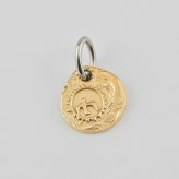 【送料無料】ハワイアンジュエリー ペアネックレス サージカルステンレスイーグル 鷲 親子 コイン 幸運 太陽 ペンダント アクセサリー 金属アレルギー対応 イエローゴールド つけっぱなし 錆びない