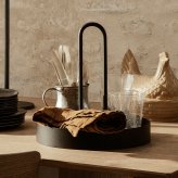 ferm LIVING ファームリビング Grib Tray グリブ トレイ 直径28cm 北欧小物入れ 収納 インテリア 雑貨 メイクボックス おしゃれ キッチンツール アイアン バスケット カゴ