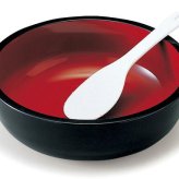 （Ａ）9.0こね鉢　黒内朱　白飯平付 インテリア 漆器 盆 カタログギフト 景品 粗品