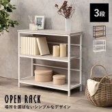 ラック アイアン 3段タイプ オープン 壁面収納 システム 本棚 シェルフ ディスプレイ 飾り棚 可動棚 木目調 ショップ インテリア おしゃれ 壁面家具 お洒落空間 新生活