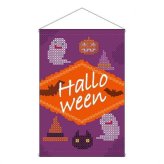 タペストリー ハロウィン 飾り 壁掛け クロスステッチ 紫 40123 おしゃれ インテリア パーティー グッズ 装飾 店舗装飾 販促 イベント 壁面装飾 秋 雑貨