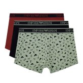 エンポリオアルマーニ：CORE LOGOBAND ボクサーパンツ 3PK (ブリック／リーフ／ブラック)[ボクサーパンツ/ 男性下着/ メンズインナー/人気ブランド/おすすめギフト/誕生日プレゼント/メンズファッション]