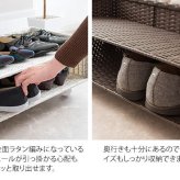 収納家具 ラック あす楽 ラタンシューズカート シューズワゴン シューズ 玄関収納 棚 収納 靴箱 下駄箱 パンプス キャスター おしゃれ 可愛い ホワイト ダークブラウン