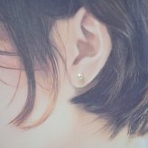 ［pearl618］ 6mm - 6.5mm ホワイトピンク クローバー ピアス あこや真珠