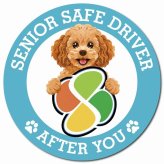 カーサイン 高齢者マーク SENIOR SAFE DRIVER キャバプー マグネット 強力 直径13cm 肉球 日本製 車 ステッカー