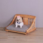 ペットベッド giocoso パイン材 天然木 S・M ライトブラウン・ホワイト W52.5xD42.8xH34cm 犬 猫 ペット家具 ペット用品 ライトブラウン ホワイト おしゃれ