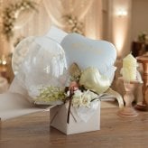 電報 結婚式 祝電 ハートバルーンアレンジ Éclat -エクラ-【電報 結婚式 誕生日 開店祝い バルーン ドライフラワー 祝電 お祝い ギフト ナチュラル おしゃれ 名入れ メッセージ】
