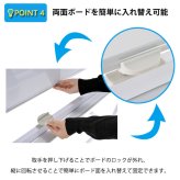 ホワイトボード ホーロー 脚付き 両面 マーカー付き イレーサー付き 横型 粉受付き マグネット対応 アルミ枠白板 マグネットボード 掲示板 無地 足付き 会議室 磁石 ホワイト ボード オフィス 琺瑯マーカー ミーティング 学校