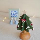 オルゴールツリー　プチ　プラス　ナチュラルorグリーン色　オークヴィレッジ　クリスマスツリー　oakvillage　　日本製