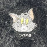 トムとジェリー トム 刺繍ファーポーチ トムジェリ