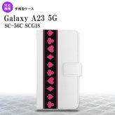 Galaxy A23 GalaxyA23 手帳型スマホケース カバー トランプ 帯 黒 ピンク 2022年 10月発売 nk-004s-a23-dr524