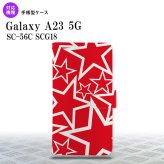 Galaxy A23 GalaxyA23 手帳型スマホケース カバー 星 赤 白 2022年 10月発売 nk-004s-a23-dr1120
