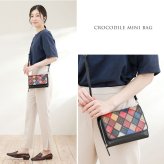 お財布 ショルダーバッグ ポシェット クロコダイル スマホ 入る 横型 レディース お財布ショルダー お財布ポシェット ミニバッグ ショルダー 牛革 革 小さめ 小さいバッグ バッグ お財布バッグ 斜め掛け ギフト プレゼント 4FA (06001255r)