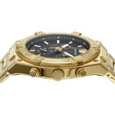 ヴェルサーチェ 腕時計 メンズ ブラック ゴールド 46mm VERSACE クロノグラフ スイス製 メンズ腕時計 イエローゴールド 高級 ブランド おしゃれ プレゼント ギフト 卒業 入学 お祝い