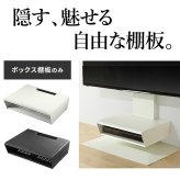 WALLインテリアテレビスタンド V4対応 ボックス棚板  PS5 プレステ5 PS4 DVDレコーダー BDレコーダー テレビ台 TVスタンド 2段 隠せる スチール製 おしゃれ パーツ WALLオプション