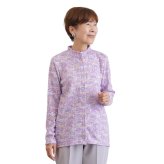 シニアファッション レディース 80代 70代 60代 90代 秋冬 あったか [装生] 日本製 乾燥機対応 起毛 花柄 スナップボタン 前開き ブラウス おばあちゃん 服 誕生日 プレゼント 婦人服 女性 ハイミセス ミセス 祖母 お年寄り 老人 高齢者（csf-ft4-yi0112）