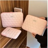 パソコンケース ハート 通販 PCケース 可愛い スリーブケース pc インナーケース バッグ ケース ノートパソコンケース ノートPCケース インナーバッグ 耐衝撃 厚め 無地 キルティング ノートパソコン モバイルパソコン かわいい おしゃれ
