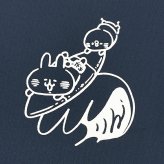 カナヘイの小動物 リラックスドライセットアップ ネイビー アパレル パジャマ 送料込み