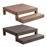 人工木ウッドデッキ ecofeel エコフィール 1台 ステップセット PWDE-1P-STP