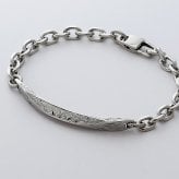 ハワイアンジュエリー ペアブレスレット つけっぱなし 刻印 ステンレス 金属アレルギー ブランド 大人 シンプル プレート スクロール 波 ハワジュ 金アレ サージカルステンレス 2本セット クリスマス 誕生日 記念日 プレゼント テラグラティア Terra-gratia PairBracelet【gbss132pair】